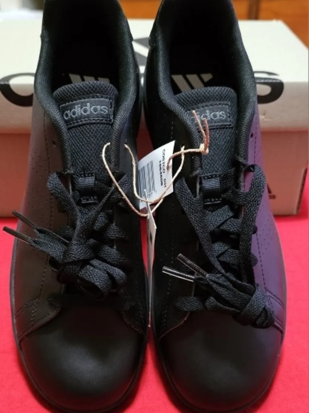 BNIB Size 6 Youth Kids Adidas Advantage K Black Classic Low-Top Sneakers - Picture 2 of 7